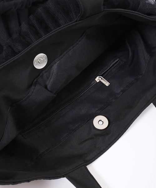 PHILLY（フィリー）の「【PHILLY】チュールフリルトートバッグ（トートバッグ・レディース・ブラック/ホワイト・FREE）」の17枚目の写真