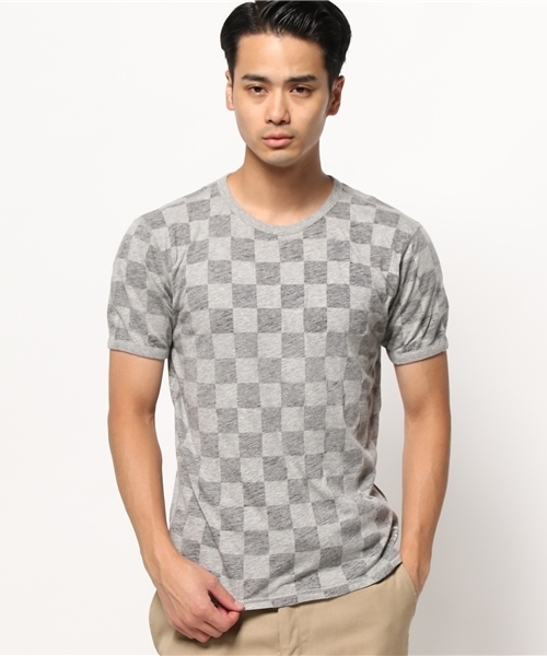 OUTLET(アウトレット)の「【Ciaopanic】50/-裏市松柄PTリバーシブルTee(Tシャツ/カットソー・メンズ・ブラック/ネイビー/グレー・MEDIUM/LARGE)」の2枚目の写真