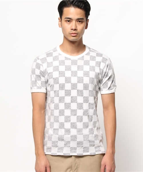 OUTLET(アウトレット)の「【Ciaopanic】50/-裏市松柄PTリバーシブルTee(Tシャツ/カットソー・メンズ・ブラック/ネイビー/グレー・MEDIUM/LARGE)」の4枚目の写真