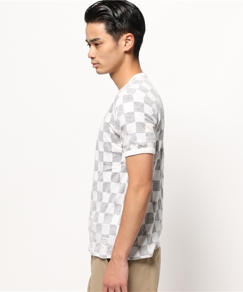 OUTLET(アウトレット)の「【Ciaopanic】50/-裏市松柄PTリバーシブルTee(Tシャツ/カットソー・メンズ・ブラック/ネイビー/グレー・MEDIUM/LARGE)」の5枚目の写真