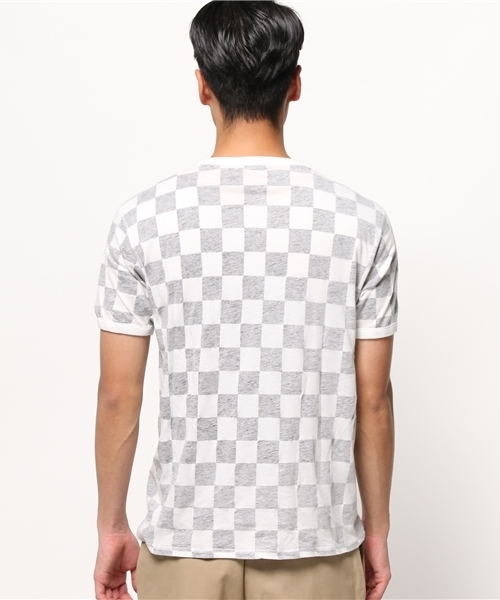 OUTLET(アウトレット)の「【Ciaopanic】50/-裏市松柄PTリバーシブルTee(Tシャツ/カットソー・メンズ・ブラック/ネイビー/グレー・MEDIUM/LARGE)」の6枚目の写真