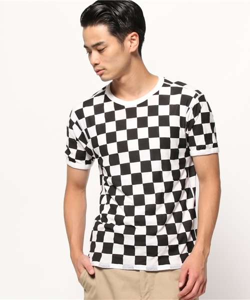 OUTLET(アウトレット)の「【Ciaopanic】50/-裏市松柄PTリバーシブルTee(Tシャツ/カットソー・メンズ・ブラック/ネイビー/グレー・MEDIUM/LARGE)」の14枚目の写真