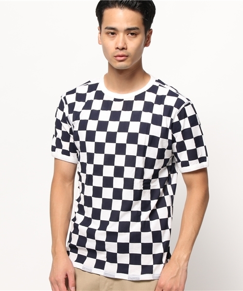 OUTLET(アウトレット)の「【Ciaopanic】50/-裏市松柄PTリバーシブルTee(Tシャツ/カットソー・メンズ・ブラック/ネイビー/グレー・MEDIUM/LARGE)」の7枚目の写真