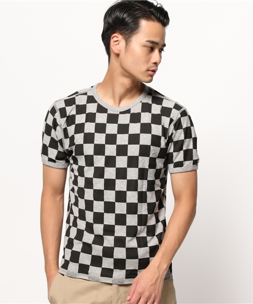 OUTLET(アウトレット)の「【Ciaopanic】50/-裏市松柄PTリバーシブルTee(Tシャツ/カットソー・メンズ・ブラック/ネイビー/グレー・MEDIUM/LARGE)」の8枚目の写真
