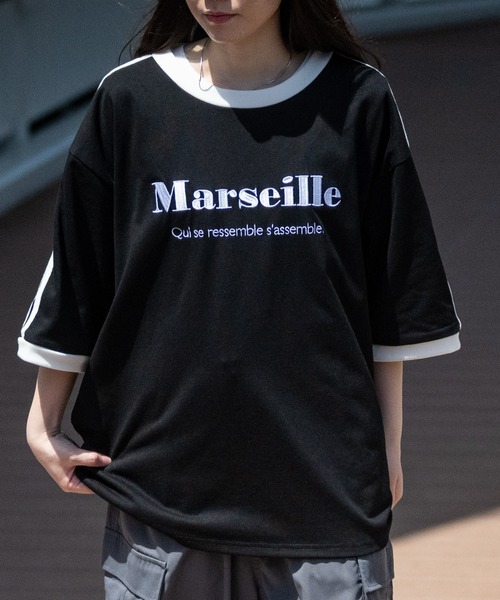 JOHN'S CLOSET(ジョンズクローゼット)の「【i】サイドライン ワンポイント刺繍 リンガーTシャツ(Tシャツ/カットソー・メンズ・ブラック系1/ブラック/ホワイト/ホワイト系1・X-LARGE/LARGE/MEDIUM)」の6枚目の写真