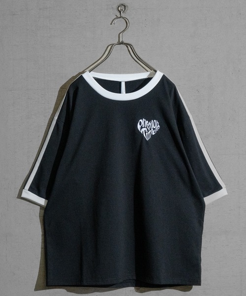JOHN'S CLOSET(ジョンズクローゼット)の「【i】サイドライン ワンポイント刺繍 リンガーTシャツ(Tシャツ/カットソー・メンズ・ブラック系1/ブラック/ホワイト/ホワイト系1・X-LARGE/LARGE/MEDIUM)」の12枚目の写真