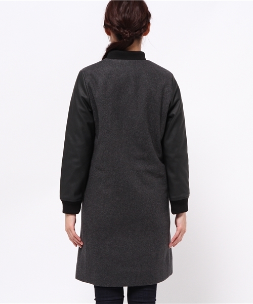 SEVENDAYS=SUNDAY（セブンデイズサンデイ）の「メルトン　ロングスタジャン（ピーコート・レディース・ネイビー/ブラック/チャコールグレー・MEDIUM/LARGE）」の6枚目の写真