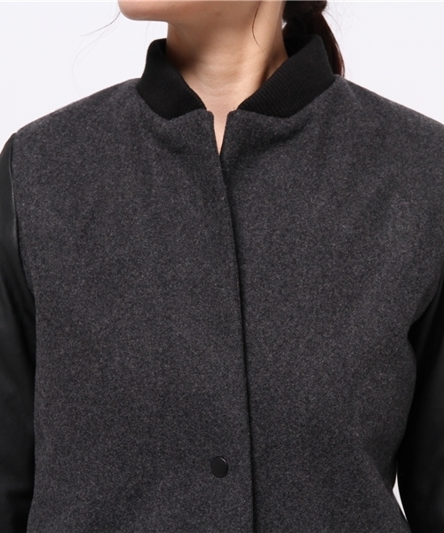 SEVENDAYS=SUNDAY（セブンデイズサンデイ）の「メルトン　ロングスタジャン（ピーコート・レディース・ネイビー/ブラック/チャコールグレー・MEDIUM/LARGE）」の7枚目の写真