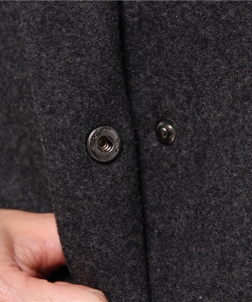 SEVENDAYS=SUNDAY（セブンデイズサンデイ）の「メルトン　ロングスタジャン（ピーコート・レディース・ネイビー/ブラック/チャコールグレー・MEDIUM/LARGE）」の11枚目の写真