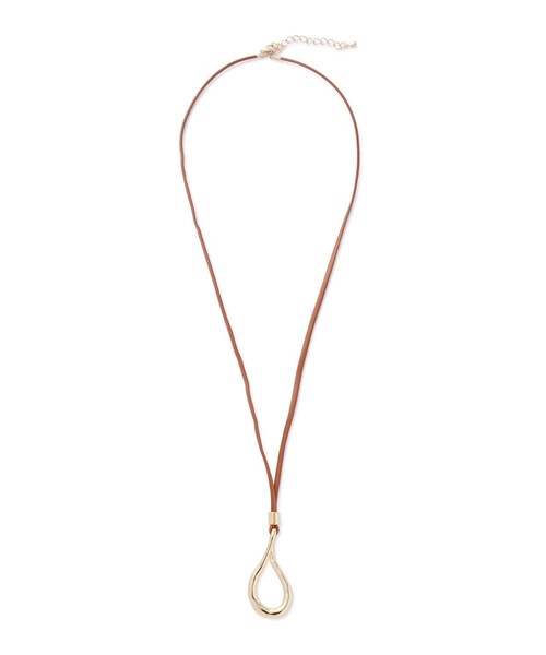 N.(N. Natural Beauty Basic)(エヌエヌナチュラルビューティーベーシック)の「レザーコードロングネックレス(ネックレス・レディース・ゴールド・FREE)」の3枚目の写真