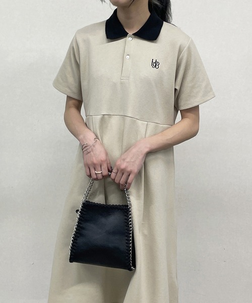 NICOLE CLUB（ニコル クラブ）の「配色ポロワンピース（ワンピース