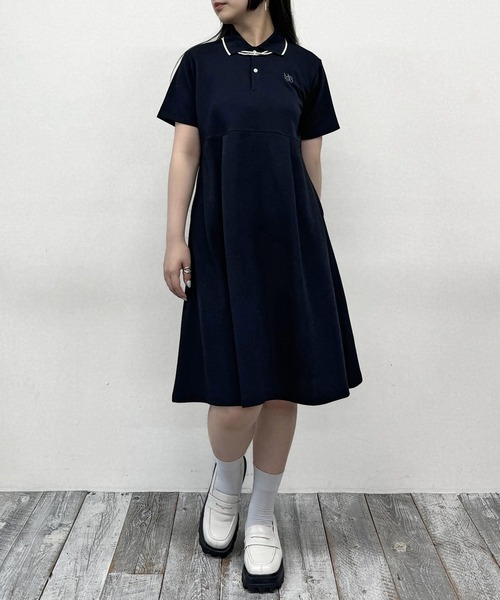 NICOLE CLUB（ニコル クラブ）の「配色ポロワンピース（ワンピース