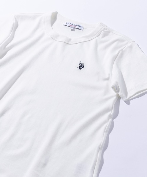 U.S. POLO ASSN.(ユーエスポロアッスン)の「【U.S. POLO ASSN.】限定商品 Beauty smooth Tee ビューティースムースTシャツ(Tシャツ/カットソー・レディース・ネイビー/ベージュ/ホワイト/レッド/ブラック/ネイビー系2/ピンク/サックスブルー/ボルドー/ライトカーキ/バーガンディー/ブラック系その他3/ネイビー系3/ブラウン・M/L)」の15枚目の写真