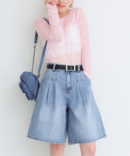 【SINN】 Narcissus オリジナル デニムフリルアームト ップ SUMMER SALE】SOMETHING マルチウェイフリルデニムブラウス