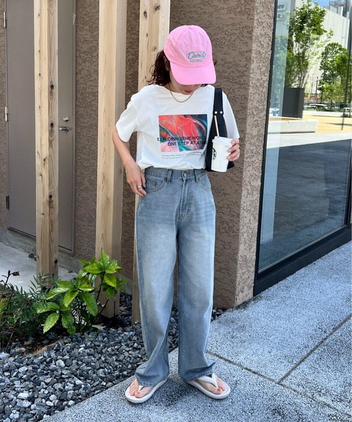 feepur（フェピュール）の「ニュアンスグラフィックTee（Tシャツ/カットソー・レディース・オフホワイト/ブラック・MEDIUM）」の15枚目の写真