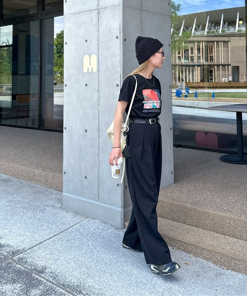 feepur（フェピュール）の「ニュアンスグラフィックTee（Tシャツ/カットソー・レディース・オフホワイト/ブラック・MEDIUM）」の7枚目の写真