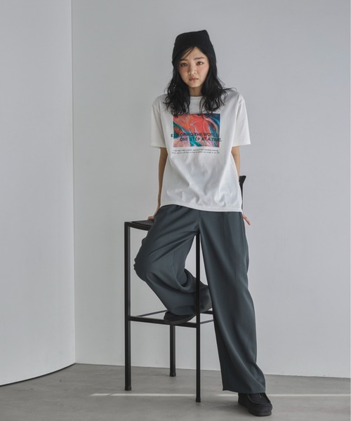 ニュアンスグラフィックTee（Tシャツ/カットソー）｜feepur
