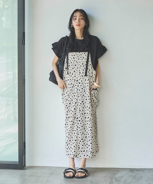 coen（コーエン）の「【C.Mt】エプロンキャミワンピース（ジャンパースカート・レディース・その他1/オリーブ/ブラック・M/L）」の3枚目の写真