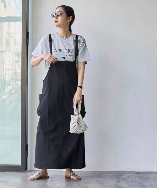 coen（コーエン）の「【C.Mt】エプロンキャミワンピース（ジャンパースカート・レディース・その他1/オリーブ/ブラック・M/L）」の4枚目の写真