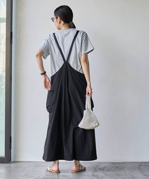 coen（コーエン）の「【C.Mt】エプロンキャミワンピース（ジャンパースカート・レディース・その他1/オリーブ/ブラック・M/L）」の6枚目の写真