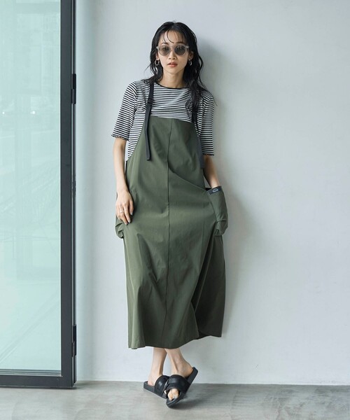 coen（コーエン）の「【C.Mt】エプロンキャミワンピース（ジャンパースカート・レディース・その他1/オリーブ/ブラック・M/L）」の11枚目の写真