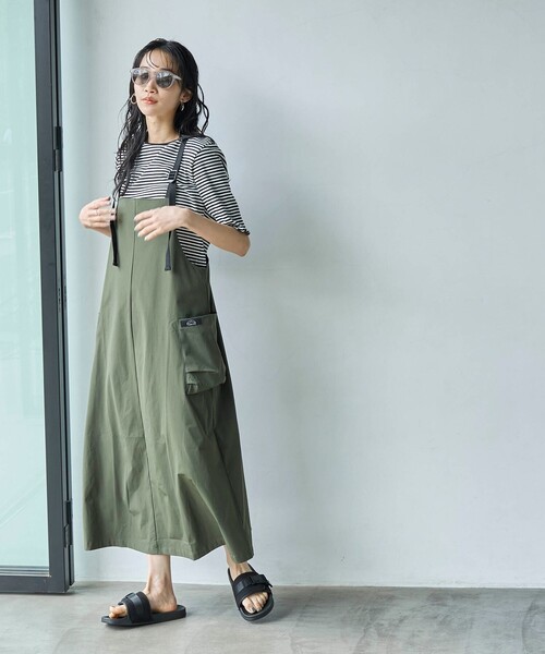 coen（コーエン）の「【C.Mt】エプロンキャミワンピース（ジャンパースカート・レディース・その他1/オリーブ/ブラック・M/L）」の12枚目の写真