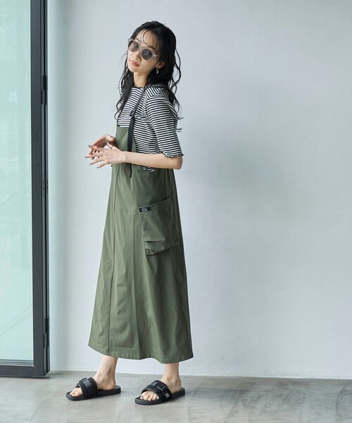 coen（コーエン）の「【C.Mt】エプロンキャミワンピース（ジャンパースカート・レディース・その他1/オリーブ/ブラック・M/L）」の13枚目の写真