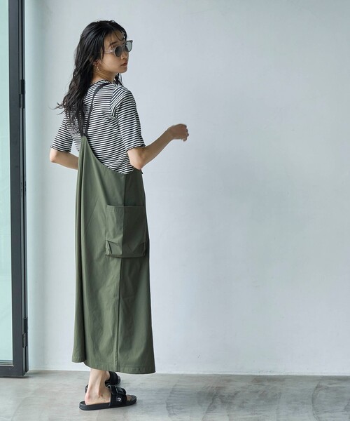 coen（コーエン）の「【C.Mt】エプロンキャミワンピース（ジャンパースカート・レディース・その他1/オリーブ/ブラック・M/L）」の15枚目の写真