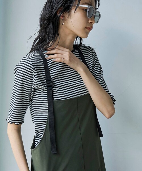 coen（コーエン）の「【C.Mt】エプロンキャミワンピース（ジャンパースカート・レディース・その他1/オリーブ/ブラック・M/L）」の20枚目の写真