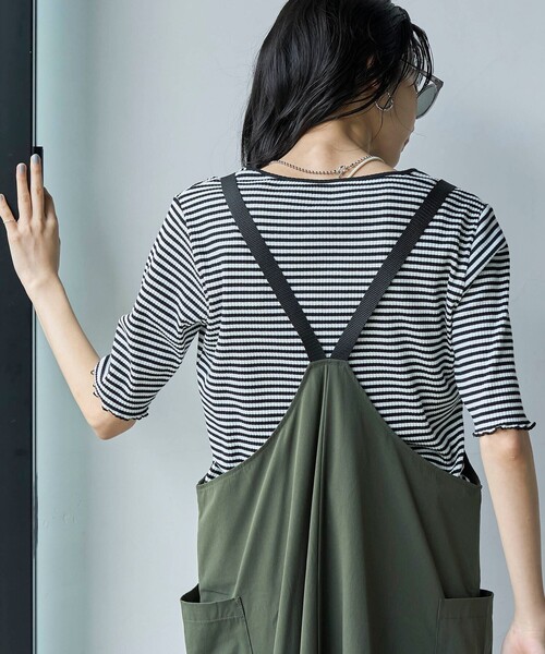 coen（コーエン）の「【C.Mt】エプロンキャミワンピース（ジャンパースカート・レディース・その他1/オリーブ/ブラック・M/L）」の21枚目の写真