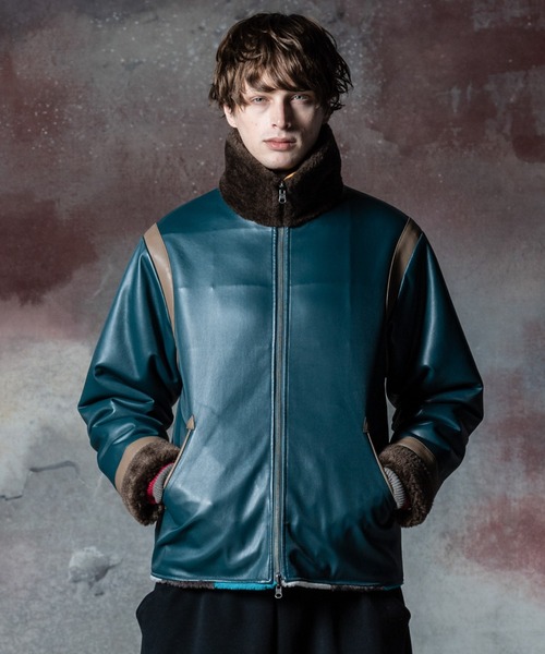 glamb(グラム)の「Reversible Boa Jacket / リバーシブルボアジャケット(ムートンコート・メンズ・ワイン/ブルー/ブラック・S/M/L)」の3枚目の写真