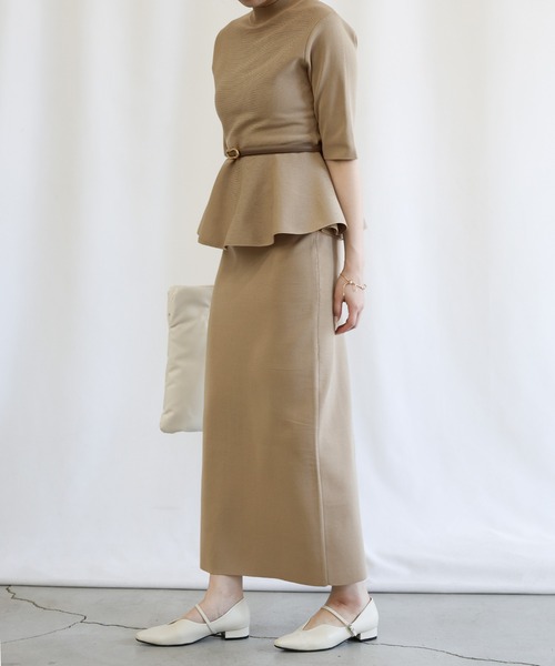 select MOCA（セレクトモカ）の「【セレモニー】ニットタイトスカート（スカート・レディース・ベージュ/ブラック/ネイビー・MEDIUM/LARGE）」の8枚目の写真