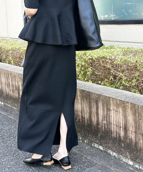 BOTTEGA VENETA [ゴデット] ニットスカート ブラック 大人気 Bottega Veneta Godet Knit Skirt in Black | LN-CC