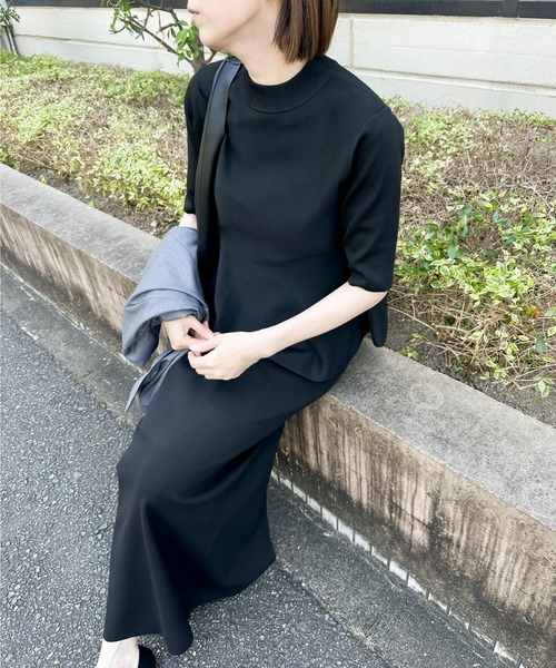 シモーネ黒 ベルベット タイトスカート M bq34101.jpg