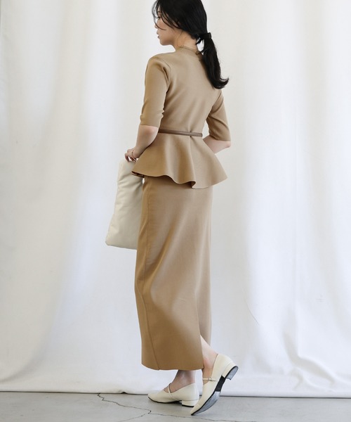 select MOCA（セレクトモカ）の「【セレモニー】ニットタイトスカート（スカート・レディース・ベージュ/ブラック/ネイビー・MEDIUM/LARGE）」の7枚目の写真