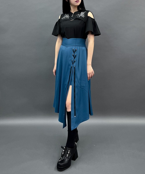 axes femme ポエティック ダークマリンスリットスカートM