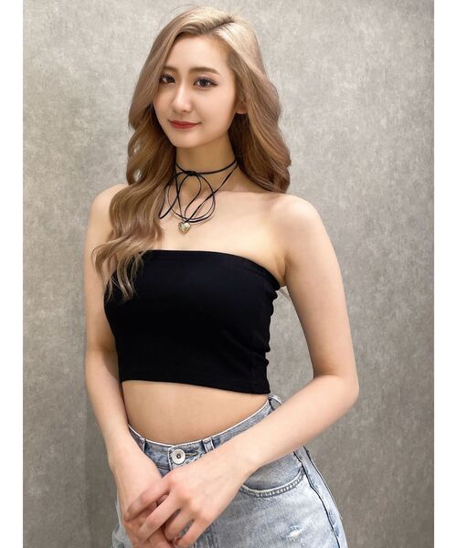 GYDA(ジェイダ)の「BASICベアビスチェ(チューブトップ・レディース・オフホワイト/ブラック・FREE)」の22枚目の写真