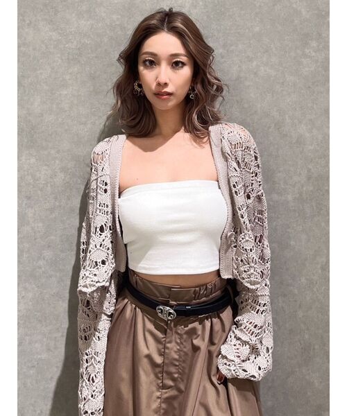 GYDA(ジェイダ)の「BASICベアビスチェ(チューブトップ・レディース・オフホワイト/ブラック・FREE)」の19枚目の写真