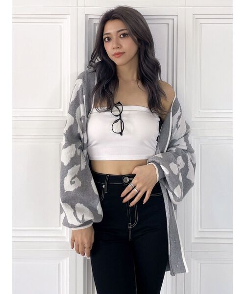 GYDA(ジェイダ)の「BASICベアビスチェ(チューブトップ・レディース・オフホワイト/ブラック・FREE)」の15枚目の写真