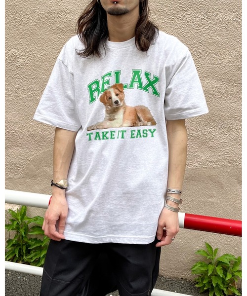 spiritoso(スピリトーゾ)の「RELAX シートプリントTシャツ(Tシャツ/カットソー・レディース・アイボリー/ブラック/ホワイト・LARGE/MEDIUM)」の21枚目の写真