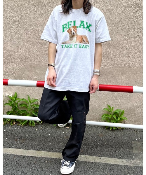 spiritoso(スピリトーゾ)の「RELAX シートプリントTシャツ(Tシャツ/カットソー・レディース・アイボリー/ブラック/ホワイト・LARGE/MEDIUM)」の22枚目の写真