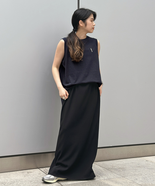 AMERICANA(アメリカーナ)の「【AMERICANA/アメリカーナ】別注 ワンポイント刺繍タンクトップ(Tシャツ/カットソー・レディース・ネイビー・FREE)」の8枚目の写真