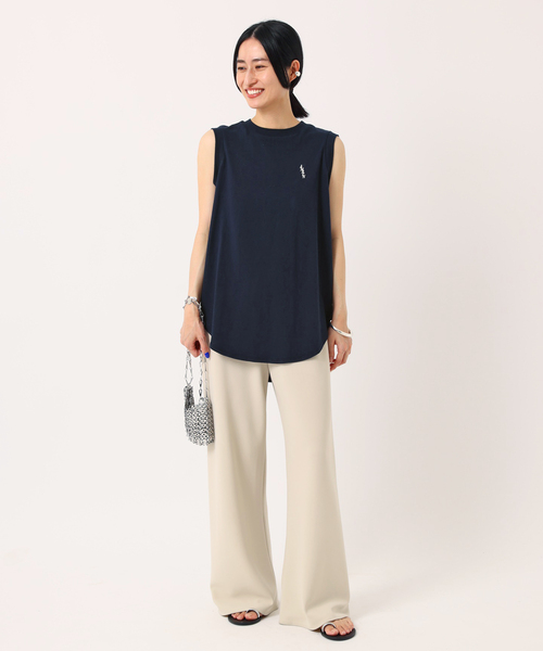 AMERICANA(アメリカーナ)の「【AMERICANA/アメリカーナ】別注 ワンポイント刺繍タンクトップ(Tシャツ/カットソー・レディース・ネイビー・FREE)」の13枚目の写真