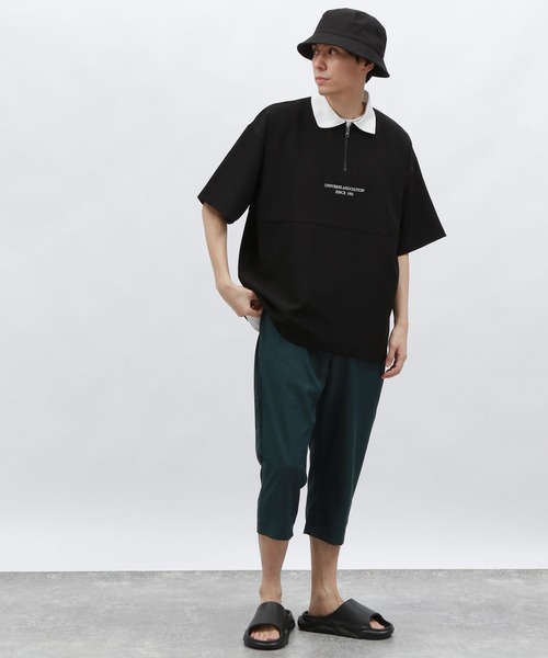 LAKOLE（ラコレ）の「襟付きハーフZIP半袖プルオーバー / 129663（シャツ/ブラウス・メンズ・ブラック/グリーン/ホワイト・MEDIUM/LARGE/X-LARGE）」の6枚目の写真