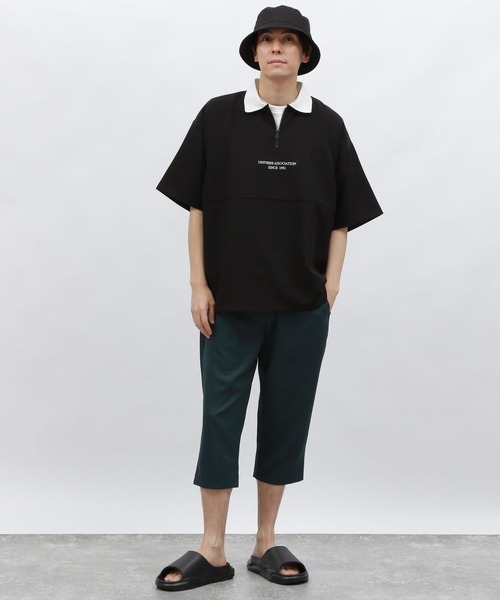 LAKOLE（ラコレ）の「襟付きハーフZIP半袖プルオーバー / 129663（シャツ/ブラウス・メンズ・ブラック/グリーン/ホワイト・MEDIUM/LARGE/X-LARGE）」の7枚目の写真