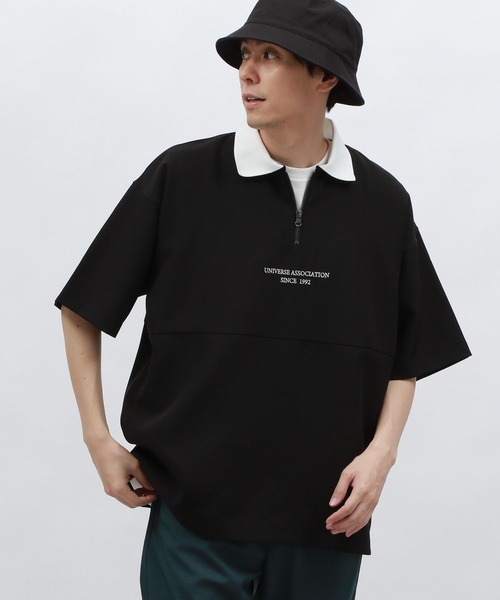 LAKOLE（ラコレ）の「襟付きハーフZIP半袖プルオーバー / 129663（シャツ/ブラウス・メンズ・ブラック/グリーン/ホワイト・MEDIUM/LARGE/X-LARGE）」の8枚目の写真