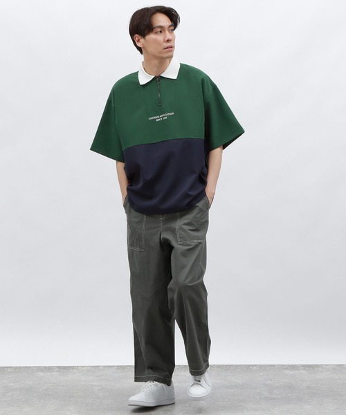 LAKOLE（ラコレ）の「襟付きハーフZIP半袖プルオーバー / 129663（シャツ/ブラウス・メンズ・ブラック/グリーン/ホワイト・MEDIUM/LARGE/X-LARGE）」の9枚目の写真