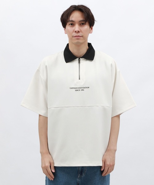 LAKOLE（ラコレ）の「襟付きハーフZIP半袖プルオーバー / 129663（シャツ/ブラウス・メンズ・ブラック/グリーン/ホワイト・MEDIUM/LARGE/X-LARGE）」の15枚目の写真