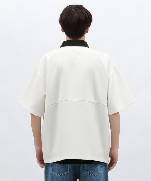 LAKOLE（ラコレ）の「襟付きハーフZIP半袖プルオーバー / 129663（シャツ/ブラウス・メンズ・ブラック/グリーン/ホワイト・MEDIUM/LARGE/X-LARGE）」の17枚目の写真