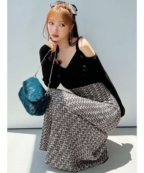 RESEXXY（リゼクシー）の「コンパクトファーバッグ（ハンドバッグ・レディース・ホワイト/ピンク/グリーン・FREE）」の12枚目の写真